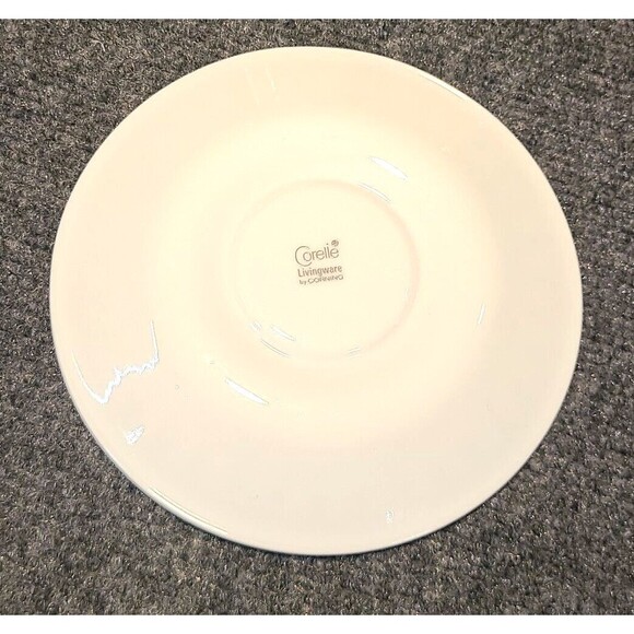 Corelle Livingware by Corning 6.25” Saucer - Lot of 6-  Snowflake Garland Blue - Picture 4 of 5